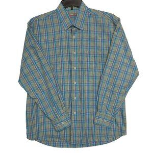 ALAN FLUSSER MENS STRIPED BUTTON DOWN SHIRTS LG‎